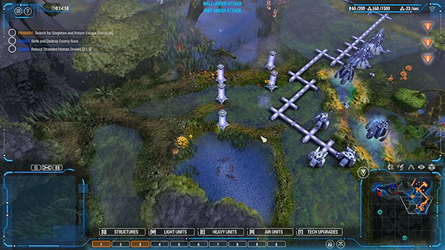 Jak tylko będziesz w stanie zacznij produkcję Gladiusów - Misja 7 - The Wetlands | Kampania Human | Grey Goo - Grey Goo - poradnik do gry