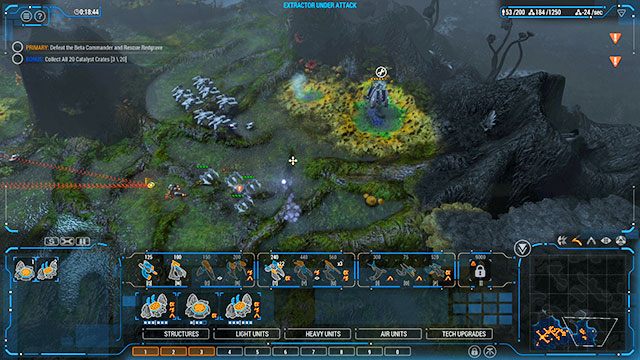 Produkuj hurtowo jednostki Gladius oraz Longbow - Misja 8 - The Observatory | Kampania Human | Grey Goo - Grey Goo - poradnik do gry