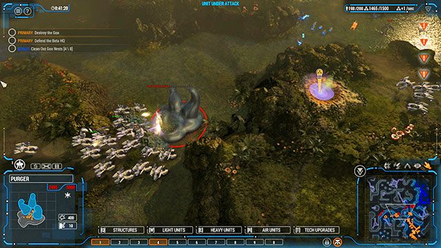 Budowa Alfy, podobnie jak innych jednostek z kategorii elite, wymaga mnóstwo zasobów oraz czasu - Misja 10 - The Terminal | Kampania Human | Grey Goo - Grey Goo - poradnik do gry