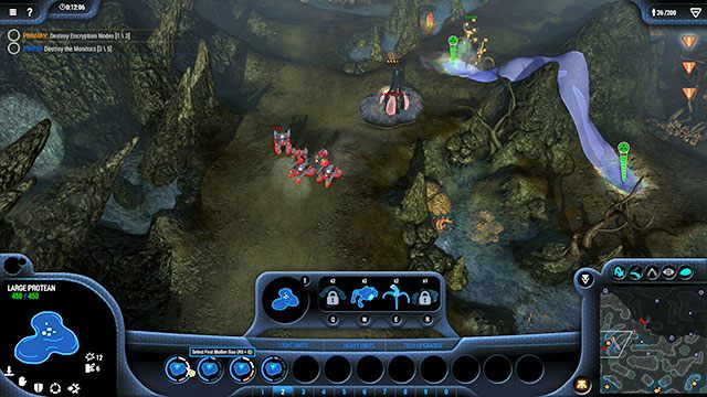 Polując na Encryption Nodes jednocześnie zajmij wszystkie źródła surowców w południowej oraz centralnej części mapy - Misja 12 - The Shallows | Kampania Goo | Grey Goo - Grey Goo - poradnik do gry