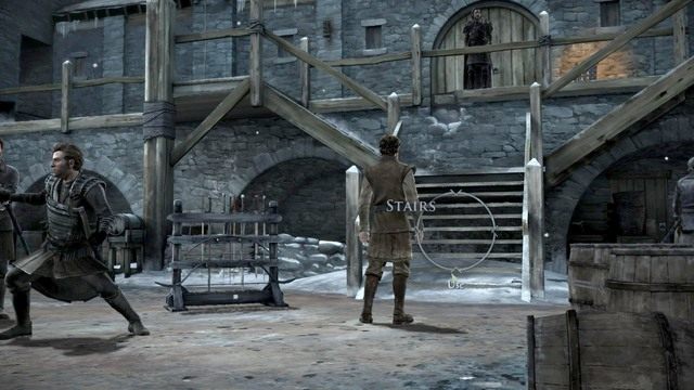 Po rozmowie wejdź po schodach Stairs - Use, żeby porozmawiać z Frostfingerem - Rozdział 2| Epizod 2 - The Lost Lords | Game of Thrones - Game of Thrones - A Telltale Games Series - poradnik do gry