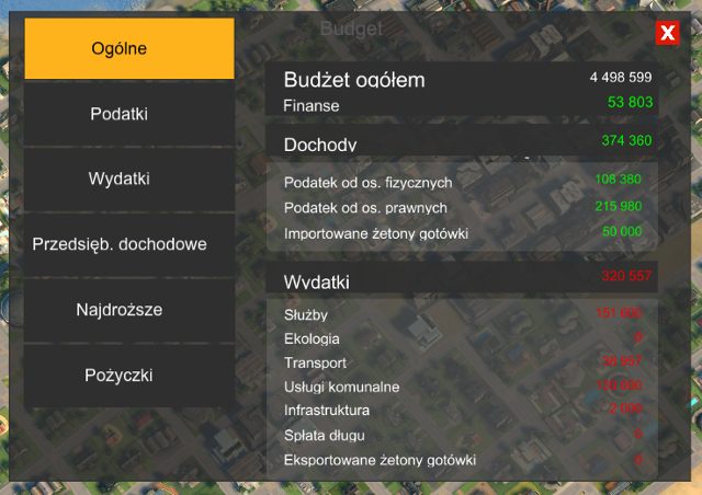 Jeśli twój bilans zacznie obierać niepożądany kierunek - czyli zacznie spadać lub co gorsza zaczniesz tracić pieniądze, otwórz okienko handlu i sprzedaj wszystkie nadwyżki - Początki miasta | Pierwsze kroki | Cities XXL - Cities XXL - poradnik do gry