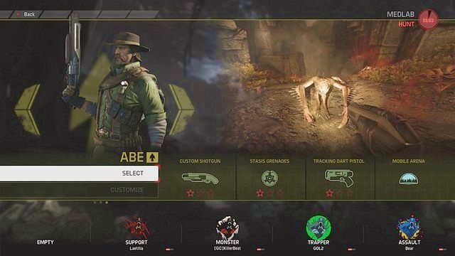 Abe jest ostatnim, dostępnym Trapperem w grze - Trapper | Łowcy Evolve - Evolve - poradnik do gry