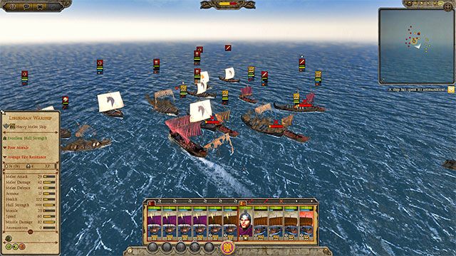 Bitwę morską najłatwiej nazwać bitwą lądową na całkowicie pustej równinie, gdzie nie można się schować ani zająć lepszej strategicznie pozycji - Bitwa morska w Total War Attila | Bitwa - Total War: Attila - poradnik do gry