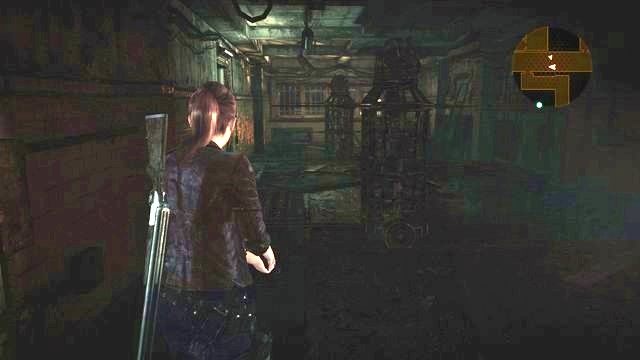 Szczególną uwagę zwróć na drugie ostrza, gdyż to one kręcą się najszybciej. - Ucieknij z zakładu - włączenie mechanizmu | Kolonia karna - Claire - Resident Evil: Revelations 2 - Kolonia Karna - poradnik do gry