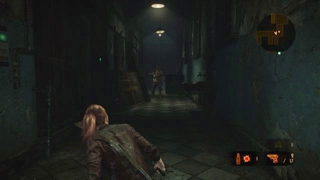 Skorzystaj z dystansu i spokojnie przymierz w przeciwnika. - Ucieknij z zakładu - włączenie mechanizmu | Kolonia karna - Claire - Resident Evil: Revelations 2 - Kolonia Karna - poradnik do gry