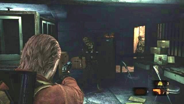 Przygotuj się na atak kilku zmutowanych przeciwników. - Przejdź przez budynek | Kolonia karna - Barry | Resident Evil Revelations 2 - Resident Evil: Revelations 2 - Kolonia Karna - poradnik do gry