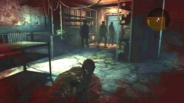 Najpierw zabij spacerującego zarażonego, gdy ten tylko odwróci się tyłem. - Przejdź przez budynek | Kolonia karna - Barry | Resident Evil Revelations 2 - Resident Evil: Revelations 2 - Kolonia Karna - poradnik do gry
