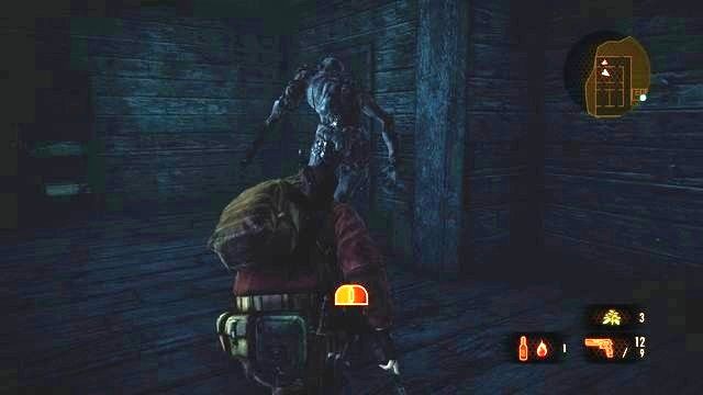 Wróg porusza się w tą i z powrotem, łatwo jest więc wyczuć odpowiedni moment na zajście go od tyłu. - Znajdź inną drogę | Kolonia karna - Barry | Resident Evil Revelations 2 - Resident Evil: Revelations 2 - Kolonia Karna - poradnik do gry