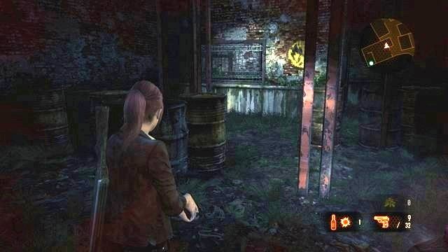 W środku zaopatrz się w amunicję oraz, uważając na zaczajonego przeciwnika, podnieś paliwo. - Znajdź paliwo i akumulator | Kontemplacja - Claire | Resident Evil Revelations 2 - Resident Evil: Revelations 2 - Kolonia Karna - poradnik do gry