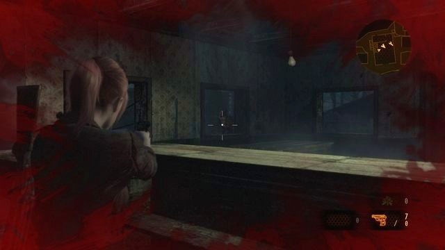 Pistoletem strzelaj do wrogów będącymi jeszcze na zewnątrz, strzelbę zostaw na bliski kontakt. - Wyłącz syrenę | Kontemplacja - Claire | Resident Evil Revelations 2 - Resident Evil: Revelations 2 - Kolonia Karna - poradnik do gry