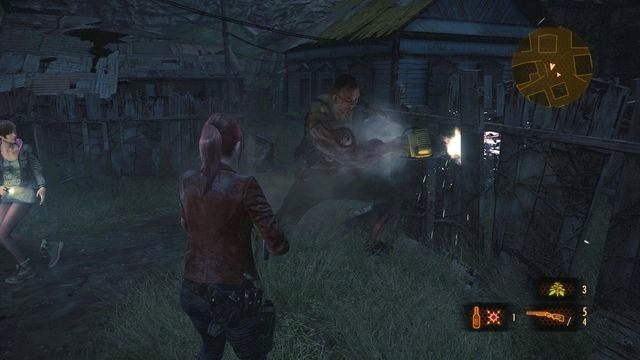 Unikając szarży możesz sprawić, że Pedro zaklinuje swój świder w jednym z pobliskich budynków. - Wyłącz syrenę | Kontemplacja - Claire | Resident Evil Revelations 2 - Resident Evil: Revelations 2 - Kolonia Karna - poradnik do gry