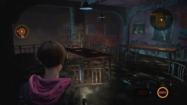 W rogu większej znajdziesz skrzynię, natomiast na dole - trzech przeciwników. - Idź do wieży | Kontemplacja - Claire | Resident Evil Revelations 2 - Resident Evil: Revelations 2 - Kolonia Karna - poradnik do gry