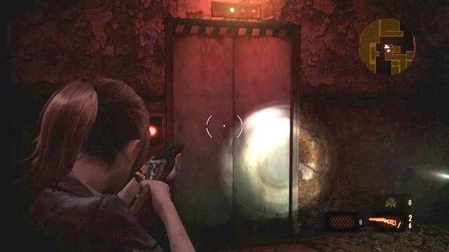 Nauczony doświadczeniem przygotuj się na otwarcie windy. - Idź do wieży | Kontemplacja - Claire | Resident Evil Revelations 2 - Resident Evil: Revelations 2 - Kolonia Karna - poradnik do gry