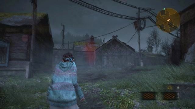 W razie potrzeby możesz podejrzeć pozycję przeciwnika przełączając się na Natalię. - Przejdź przez wioskę | Kontemplacja - Barry | Resident Evil Revelations 2 - Resident Evil: Revelations 2 - Kolonia Karna - poradnik do gry