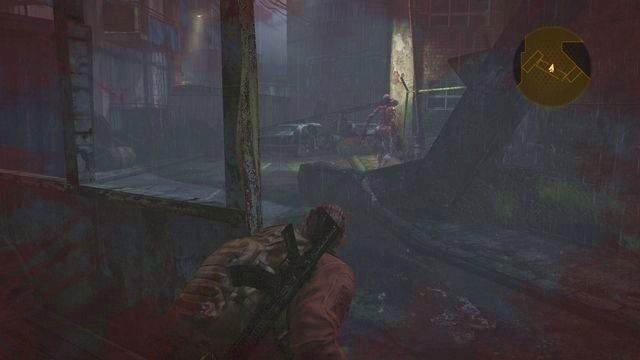 Pierwszego przeciwnika wyeliminuj po cichu - z kolejnymi niestety nie pójdzie już tak łatwo. - Idź do wieży cz.2 | Kontemplacja - Barry | Resident Evil Revelations 2 - Resident Evil: Revelations 2 - Kolonia Karna - poradnik do gry