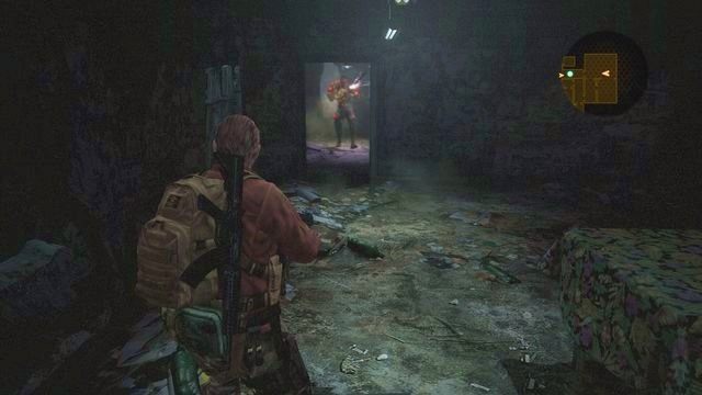 Długa prosta to idealne miejsce do obserwowania przeciwnika i unikania jego szarż. - Idź do wieży cz.3 - Zmutowany Pedro | Kontemplacja - Barry - Resident Evil: Revelations 2 - Kolonia Karna - poradnik do gry