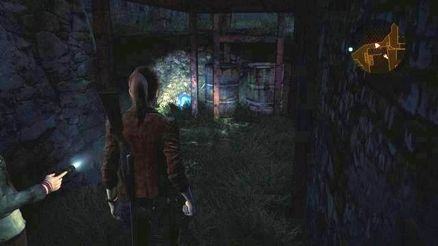 Chwilę po rozpoczęciu epizodu i wyjściu z baru skręć w prawo, a następnie pod schodami na tyły budynku - Kontemplacja - Claire | Emblematy wieży | Resident Evil Revelations 2 - Resident Evil: Revelations 2 - Kolonia Karna - poradnik do gry