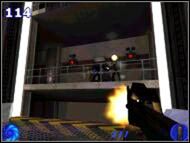 Po zjechaniu na dół biegnij w stronę trzech kontenerów (wysoki korytarz) - Poziom 14 | James Bond 007 NightFire - James Bond 007: NightFire - poradnik do gry