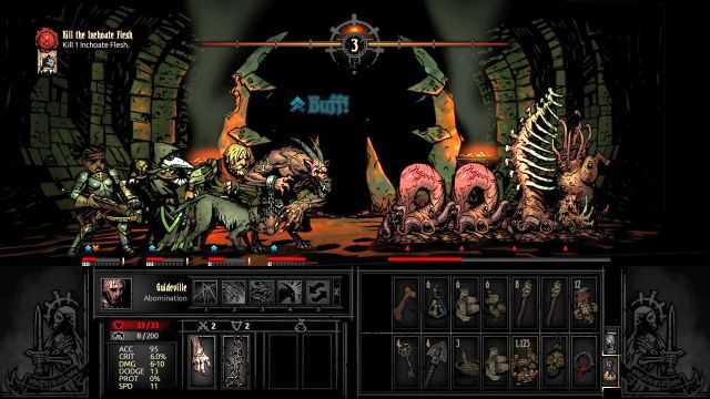 Nakładanie na wrogów obrażeń rozłożonych w czasie (krwawienie, zaraza) to najlepsza metoda. - Darkest Dungeon: Jak pokonać bossa Flesh? - Darkest Dungeon - poradnik do gry