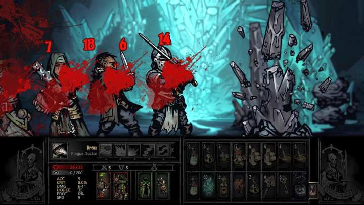 Sporo tutejszych wrogów jest w stanie zranić całą drużynę. - Darkest Dungeon The Color of Madness: Porady na start - Darkest Dungeon - poradnik do gry