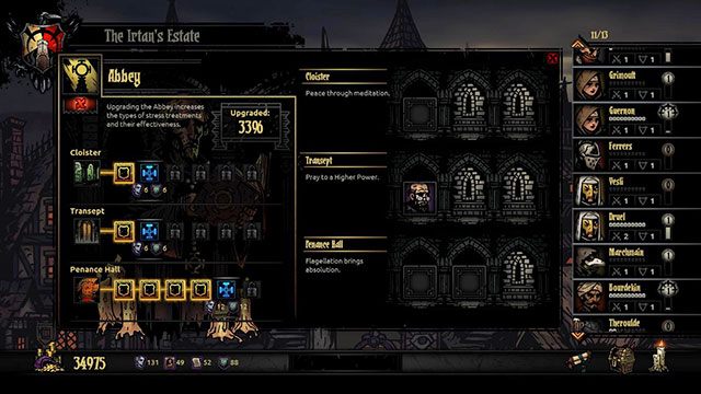 Drzewko rozwoju Abbey - Darkest Dungeon: Opactwo (Abbey) - Darkest Dungeon - poradnik do gry
