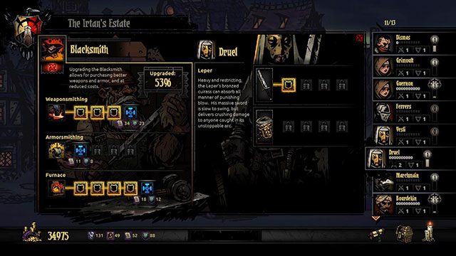 Drzewko rozwoju Blacksmitha - Darkest Dungeon: Kowal (Blacksmith) - Darkest Dungeon - poradnik do gry