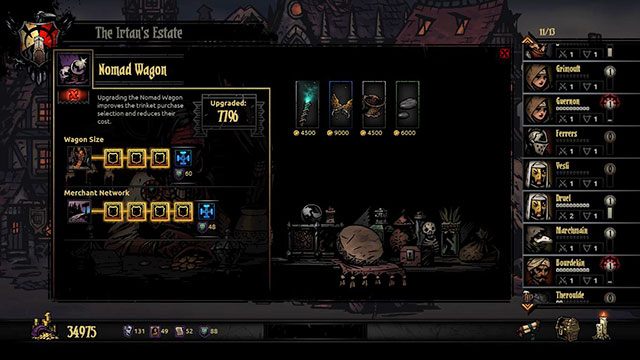 Drzewko rozwoju Nomad Wagon - Darkest Dungeon: Wóz Wróżbiarki (Nomad Wagon) - Darkest Dungeon - poradnik do gry