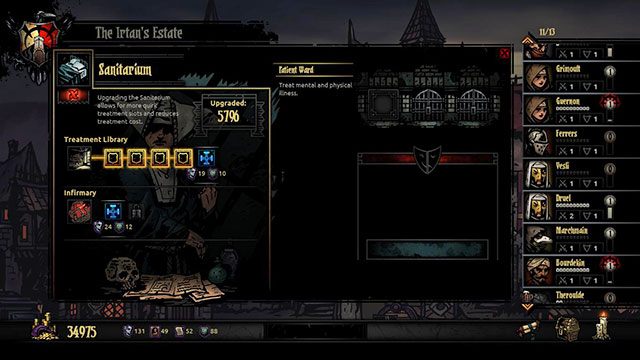 Drzewko rozwoju Sanitarium - Darkest Dungeon: Lazaret (Sanitarium) - Darkest Dungeon - poradnik do gry