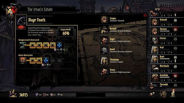 Drzewko rozwoju Stage Coach - Darkest Dungeon: Kareta (Stage Coach) - Darkest Dungeon - poradnik do gry