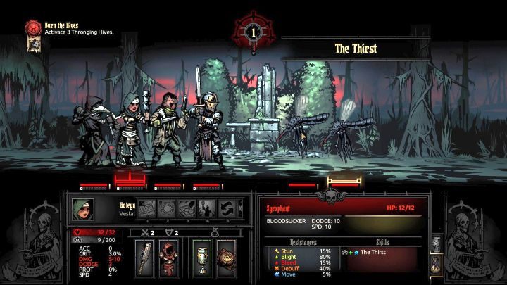 Atak, który wywołać może klątwę. - Darkest Dungeon The Crimson Court: Karmazynowa Klątwa - Darkest Dungeon - poradnik do gry