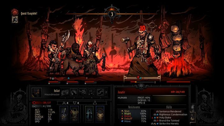 Zignoruj bohatera, który trafił na stos i skoncentruj ataki na Fanatyku. - Darkest Dungeon The Crimson Court: Jak pokonać bossa Fanatyk? - Darkest Dungeon - poradnik do gry