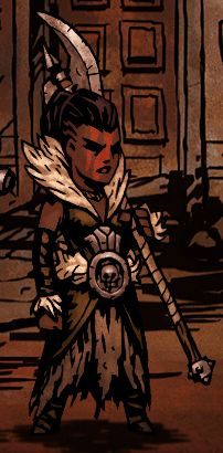 Walcząca wyszczerbioną glewią Awanturniczka jest odpowiednikiem typowego barbarzyńcy w świecie Darkest Dungeon - Darkest Dungeon: Awanturniczka (Hellion) - Klasy bohaterów - Darkest Dungeon - poradnik do gry
