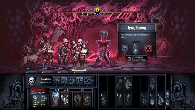 Nie zapomnij wrzucić przedmiotu z zadania do ołtarza, by go aktywować! - Darkest Dungeon: Lighting the Way - Darkest Dungeon - poradnik do gry