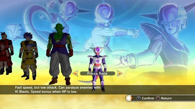 Tworzenie postaci - wybór rasy - Tworzenie postaci | Informacje wstępne w Dragon Ball Xenoverse - Dragon Ball: Xenoverse - poradnik do gry