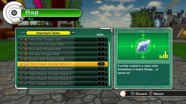 Time Shardy w ekwipunku - Time Patrol - Legendary Super Saiyan Saga | Kampania - Time Patrol (TP) - Dragon Ball: Xenoverse - poradnik do gry