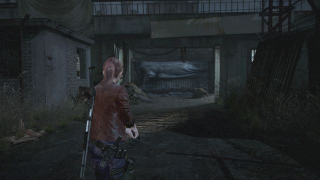 Po przejściu przez kolejną bramę wejdziesz na teren zakładu. - Idź do fabryki | Wyrok - Claire | Resident Evil Revelations 2 - Resident Evil: Revelations 2 - Kolonia Karna - poradnik do gry