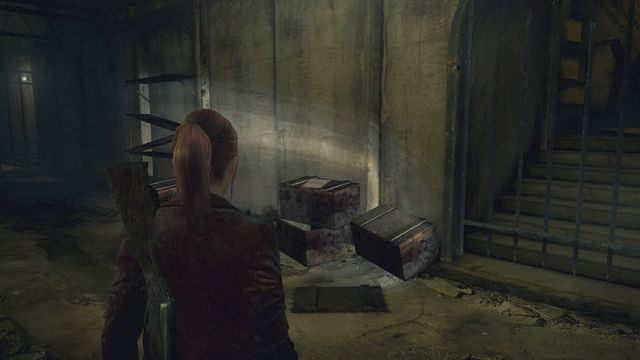 Również w grobowcu, z lewej strony zamkniętych krat, na wprost od centralnego pomnika - Wyrok - Claire | Dokumenty | Resident Evil Revelations 2 - Resident Evil: Revelations 2 - Kolonia Karna - poradnik do gry