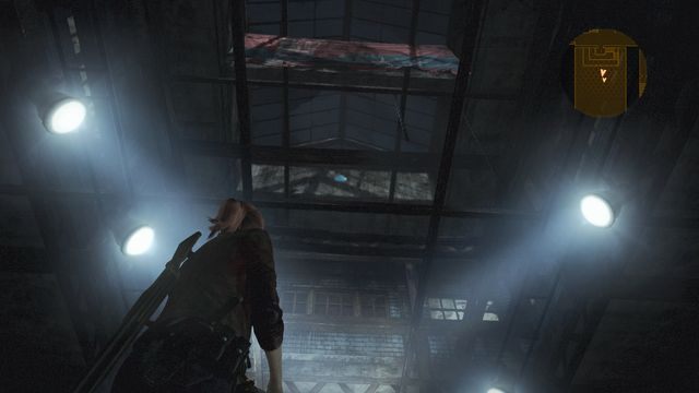 Po zebraniu klucza z pokoju jastrzębiego zejdź na dół do sali z laserami - Wyrok - Claire | Emblematy wieży | Resident Evil Revelations 2 - Resident Evil: Revelations 2 - Kolonia Karna - poradnik do gry