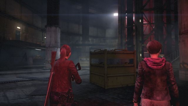 Dokładnie przeszukaj pomieszczenie - póki co nie ma tutaj przeciwników. - Idź na wyższy poziom - Grobowiec | Wyrok - Claire | Resident Evil Revelations 2 - Resident Evil: Revelations 2 - Kolonia Karna - poradnik do gry