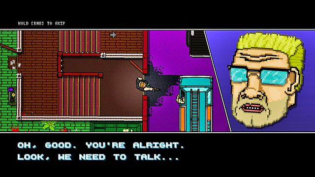 W kolejnej scenie musisz zaczekać, aż blondyn opuści pokój - Bonus Scene - The Abyss | Epilog i bonusowa misja | Hotline Miami 2 Wrong Number - Hotline Miami 2: Wrong Number - poradnik do gry