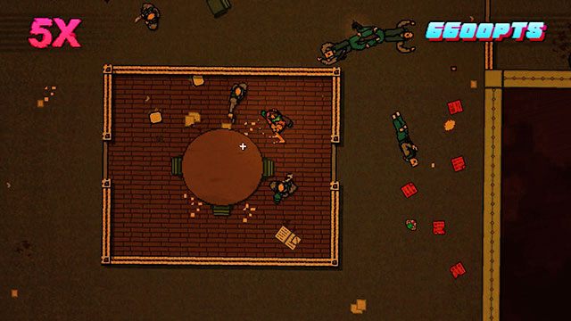 Kolejnych czterech wrogów znajdziesz w pokoju po lewej - Bonus Scene - The Abyss | Epilog i bonusowa misja | Hotline Miami 2 Wrong Number - Hotline Miami 2: Wrong Number - poradnik do gry