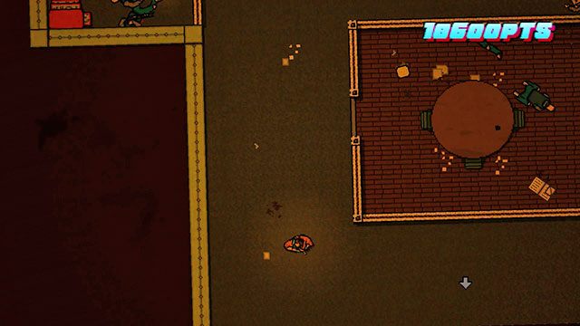 Po lewej czeka na ciebie dwójka strzelców - Bonus Scene - The Abyss | Epilog i bonusowa misja | Hotline Miami 2 Wrong Number - Hotline Miami 2: Wrong Number - poradnik do gry