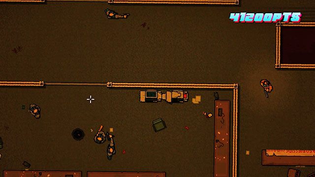 Ostatniego przeciwnika, strzelca, znajdziesz w toalecie przy wejściu - Bonus Scene - The Abyss | Epilog i bonusowa misja | Hotline Miami 2 Wrong Number - Hotline Miami 2: Wrong Number - poradnik do gry