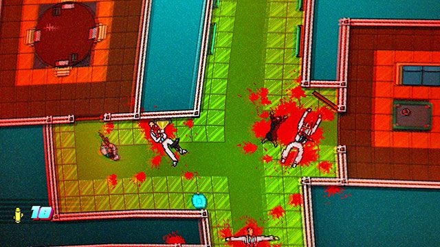 W pomieszczeniu z niedźwiedziem musisz dotrzeć do kija - Apocalypse | Epilog i bonusowa misja | Hotline Miami 2 Wrong Number - Hotline Miami 2: Wrong Number - poradnik do gry