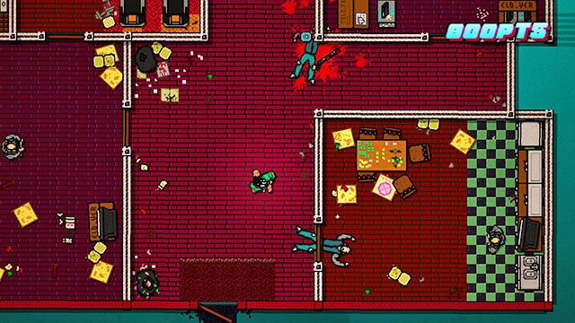 Wróć do wejścia i wejdź drzwiami po prawej - Scene 1 - Down Under | Act 1 - Exposition | Hotline Miami 2 Wrong Number - Hotline Miami 2: Wrong Number - poradnik do gry