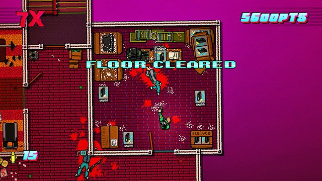 Na piętrze strzel do przeciwnika przy schodach - Scene 1 - Down Under | Act 1 - Exposition | Hotline Miami 2 Wrong Number - Hotline Miami 2: Wrong Number - poradnik do gry