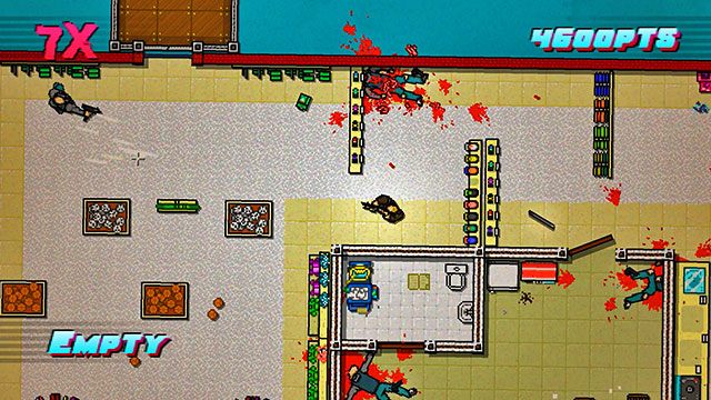Będąc na górze zastrzel pierwszego przeciwnika - Scene 2 - Homicide | Act 1 - Exposition | Hotline Miami 2 Wrong Number - Hotline Miami 2: Wrong Number - poradnik do gry