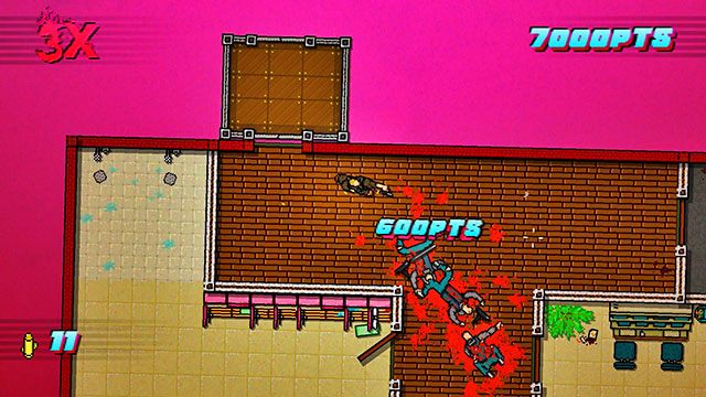 Poczekaj, aż strzelec znajdzie się za drzwiami i pchnij je - Scene 2 - Homicide | Act 1 - Exposition | Hotline Miami 2 Wrong Number - Hotline Miami 2: Wrong Number - poradnik do gry