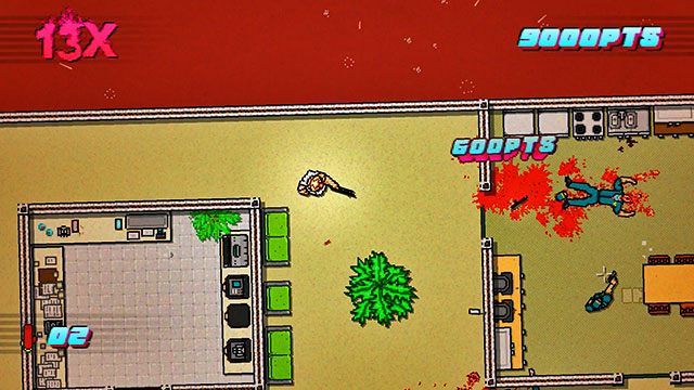 Zacznij od górnego pomieszczenia, potem zajmij się dolnym - Scene 4 - Final Cut | Act 1 - Exposition | Hotline Miami 2 Wrong Number - Hotline Miami 2: Wrong Number - poradnik do gry